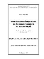 Nghiên cứu giải pháp bảo mật, xác thực cho ứng dụng văn phòng điện tử dựa trên công nghệ mở 