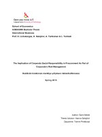 The Implication of Corporate Social Responsibility in Procurement As Part of Corporate’s Risk Management