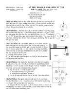 ĐỀ THI HSG môn lý lớp 12 THI CHỌN HSG TỈNH và HSG QUỐC GIA 