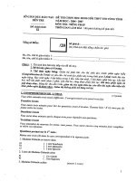 BỘ đề THI HSG TỈNH môn TIẾNG PHÁP lớp 12