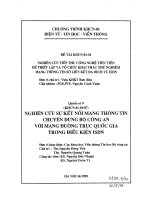Nghiên cứu kết nối mạng thông tin chuyên dùng bộ công an với mạng trục quốc gia trong điều kiện ISDN