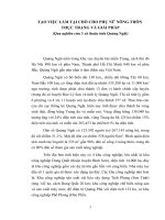 TÀI LIỆU THAM KHẢO   tạo VIỆC làm CHO PHỤ nữ NÔNG THÔN   THỰC TRẠNG và GIẢI PHÁP