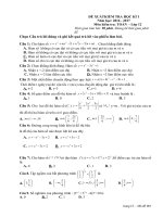 đề trắc nghiệm môn toán HKI lớp 12 