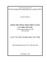 Kiểm thử phần mềm trên cơ sở các biểu đồ UML 