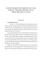 TÀI LIỆU THAM KHẢO   CUỘC đấu TRANH GIỮA CHỦ NGHĨA DUY vật và CHỦ NGHĨA DUY tâm TRONG TRIẾT học ở tây âu THỜI kỳ PHỤC HƯNG  và cận đại