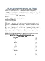 Xác định nồng độ protein bằng phương pháp quang phổ