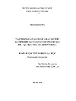 Khoá luận tốt nghiệp thực trạng giáo dục hành vi đạo đức cho học sinh tiểu học ở một số trường tiểu học khu vực thị xã phúc yên tỉnh vĩnh phúc 