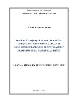 Nghiên cứu hiệu quả phanh trên đường có hệ số bám khác nhau của đoàn xe sơ mi rơ moóc làm cơ sở đề xuất giải pháp nhằm giảm thiểu tai nạn giao thông