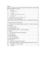 Phát triển bền vững kinh tế   xã hội tỉnh champasak CHDCND lào (luận án tiến sĩ)