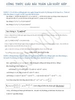 CÔNG  THỨC GIẢI  BÀI  TOÁN  LÃI  SUẤT  KÉP