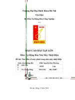 báo cáo bài tập lớn nhà máy nhiệt điện