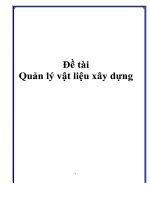 Đề tài Xây dựng chương trình quản lý vật liệu xây dựng