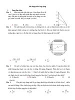 Các dạng toán ứng dụng  trác nghiệm