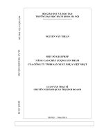 Một số giải pháp nâng cao chất lượng sản phẩm của công ty trách nhiệm hữu hạn và sản xuất nhựa việt nhật 