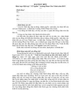 BÀI PHÁT BIỂU  hội TRẠI