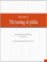Bài giảng phân tích tài chính (2016) bài 15   nguyễn xuân thành, đỗ thiên anh tuấn