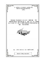Tích hợp giáo dục bảo vệ MT trong bài 8. Quang hợp ở thực vật – Sinh học 11