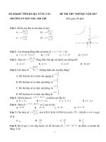 De thi thu THPTQG  TN co dap an 