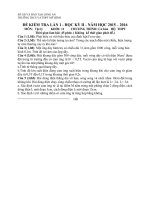 DE KIEM TRA LAN 1  HOC KY II  NAM HOC 2015  2016 MON vat ly KHOI 11 thoi gian  45 phut 