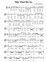 Một thời đã xa sheet