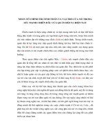 TIỂU LUẬN QUỐC PHÒNG AN NINH   NHÂN tố CHÍNH TRỊ TINH THẦN và VAI TRÒ của nó TRONG sức MẠNH CHIẾN đấu của QUÂN đội TA HIỆN NAY