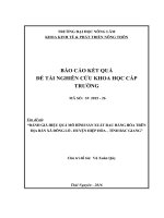 Đánh giá hiệu quả mô hình sản xuất rau hàng hóa trên địa bàn xã đông lỗ huyện hiệp hòa tỉnh bắc giang