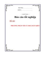 Đề tài Phương pháp tối ưu hoá đàn kiến