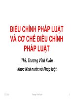 ĐIỀU CHỈNH PHÁP LUẬT VÀ CƠ CHẾ ĐIỀU CHỈNH PHÁP LUẬT