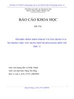 Đề tài Tìm hiểu phần mềm Violet và ứng dụng của nó trong việc xây dựng một số bài giảng môn tin học 11