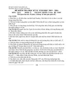 DE KIEM TRA HOC KY II  NAM HOC 2015  2016 MON  vat ly KHOI 11 thoi gian  45 phut 