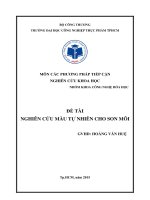 Tiểu luận Nghiên cứu màu tự nhiên cho son môi