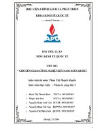 chuyển giao công nghệ việt nam  hàn quốc 