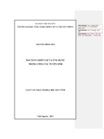 Bài toán ghép cặp và ứng dụng trong công tác tuyển sinh 