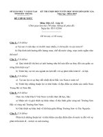 BỘ ĐỀ THI TUYỂN CHỌN ĐỘI TUYỂN HSG QUỐC GIA CÁC BỘ MÔN