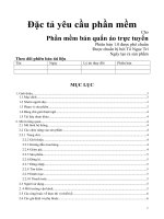 Đặc tả yêu cầu phần mền