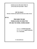 Đề tài Ứng dụng tin học trong dự báo và phân tích dữ liệu tài chính, chứng khoán