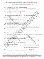 199 câu trắc nghiệm tính đơn điệu của hàm số (có đáp án)