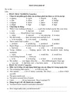 kiem tra tieng anh 45 lop 10 hoc ky i 