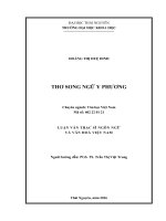 Luận văn thạc sĩ Thơ song ngữ Y Phương