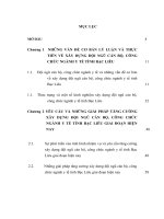 LUẬN văn THẠC sĩ    xây DỰNG đội NGŨ cán bộ CÔNG CHỨC NGÀNH y tế TỈNH bạc LIÊU GIAI đoạn HIỆN NAY