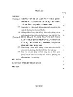 LUẬN văn THẠC sĩ   ý THỨC QUỐC PHÒNG và AN NINH của cán bộ CHỦ CHỐT xã, PHƯỜNG, THỊ TRẤN ở TỈNH bến TRE HIỆN NAY