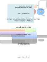 Tổ chức tự học theo nhóm (THTN) trong dạy học phần nhiệt học vật lí lớp 8 trung học cơ sở (THCS) 