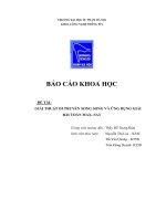 Đề tài Giải thuật di truyền song song và ứng dụng giải bài toán MAXSAT