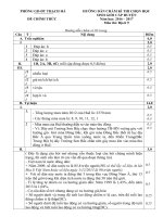 Điạ lí  ĐềĐáp án THI HSG HUYỆN 2016 2017