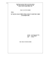 Đề tài Sử dụng giao tiếp cổng com và sound card làm hộp thư