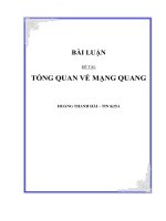 Đồ án Tổng quan về mạng quang