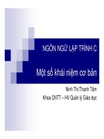 Ngôn Ngữ Lập Trình C Một Số Khái Niệm Cơ Bản