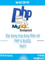 Bài giảng xây dựng ứng dụng web với PHP và MySQL TN411