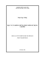 Đặc tả và kiểm chứng phần mềm sử dụng cafeobj