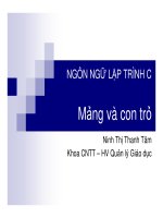 Ngôn Ngữ Lập Trình C Mảng Và Con Trỏ